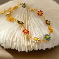 1 Stück Pastorale Blume Kupferplatten Damen Armbänder Halskette main image 1