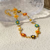 1 Stück Pastorale Blume Kupferplatten Damen Armbänder Halskette main image 3