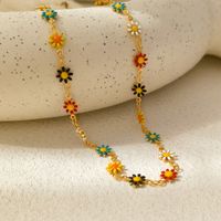 1 Piece Pastoral Flower Copper Plating Women's Bracelets Necklace sku image 2