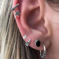 Fashion Round Dots Eye Mixed Materials Metal Copper Plating Artificial Pearls Zircon Women's Drop Earrings Ear Clips sku image 35