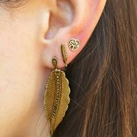 Fashion Round Dots Eye Mixed Materials Metal Copper Plating Artificial Pearls Zircon Women's Drop Earrings Ear Clips sku image 3