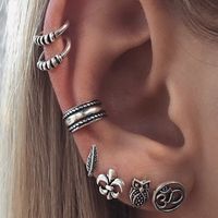 Fashion Round Dots Eye Mixed Materials Metal Copper Plating Artificial Pearls Zircon Women's Drop Earrings Ear Clips sku image 20