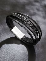 Fashion Stripe Alloy Braid Unisex Bracelets main image 3