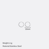 1 Pair Simple Style Geometric Stainless Steel Plating Earrings sku image 1