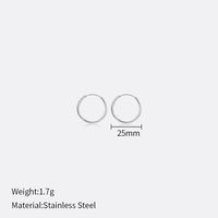 1 Pair Simple Style Geometric Stainless Steel Plating Earrings sku image 3