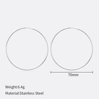 1 Pair Simple Style Geometric Stainless Steel Plating Earrings sku image 10