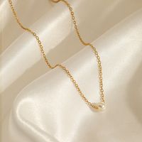 1 Piece Simple Style Solid Color Stainless Steel Titanium Steel Chain Pendant Necklace main image 5