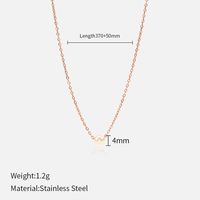 1 Piece Simple Style Solid Color Stainless Steel Titanium Steel Chain Pendant Necklace sku image 3
