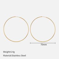 1 Pair Simple Style Geometric Stainless Steel Plating Earrings sku image 14