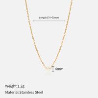 1 Piece Simple Style Solid Color Stainless Steel Titanium Steel Chain Pendant Necklace sku image 2