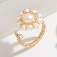 1 Piece Fashion Geometric Freshwater Pearl Agate Rings sku image 1
