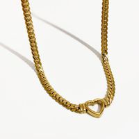 Fashion Heart Shape Stainless Steel Plating Hollow Out Necklace 1 Piece sku image 5