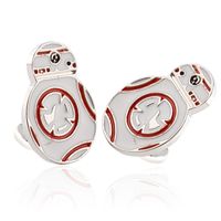 Fashion Animal Smiley Face Titanium Steel Paint Inlaid Jewel Shirt Cufflinks 1 Pair sku image 13