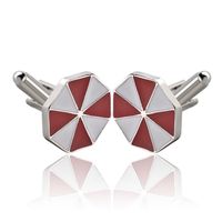 Fashion Animal Smiley Face Titanium Steel Paint Inlaid Jewel Shirt Cufflinks 1 Pair sku image 15