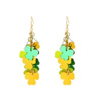 1 Pair Fashion Shamrock Heart Shape Mixed Materials Metal Copper Asymmetrical Sequins 18k Gold Plated Gold Plated Silver Plated St. Patrick Women's Drop Earrings sku image 14
