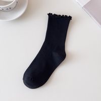 Simple White Socks Female Fashion Medium Tube Thin Section Breathable Cotton Socks sku image 22