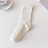 Simple White Socks Female Fashion Medium Tube Thin Section Breathable Cotton Socks sku image 19