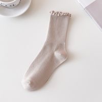 Simple White Socks Female Fashion Medium Tube Thin Section Breathable Cotton Socks sku image 23