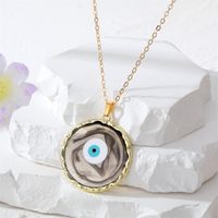 1 Piece Fashion Devil's Eye Metal Plating Transparent Inlay Resin Gold Plated Women's Pendant Necklace main image 7
