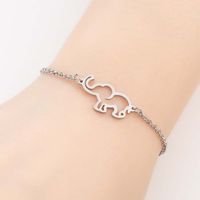 Stainless Steel Fashion Plating Elephant Bracelets main image 6