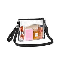 Women's Pvc Solid Color Basic Square Zipper Cosmetic Bag Crossbody Bag Coin Purse main image 4