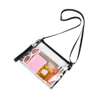 Women's Pvc Solid Color Basic Square Zipper Cosmetic Bag Crossbody Bag Coin Purse main image 1