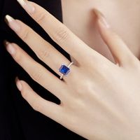 1 Piece Simple Style Geometric Sterling Silver Plating Zircon Rings main image 5