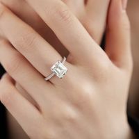1 Piece Simple Style Geometric Sterling Silver Plating Zircon Rings main image 3