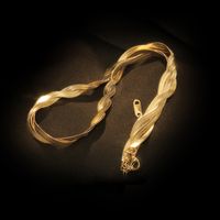 Fashion Geometric Titanium Steel Plating Braid 18k Gold Plated Necklace sku image 1