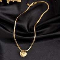 Elegant Fashion Heart Shape Titanium Steel Plating Necklace main image 3