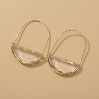 1 Pair Fashion Semicircle Crystal Women's Earrings main image 5