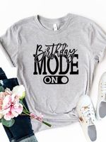 Women's T-shirt Short Sleeve T-shirts Casual Letter sku image 12