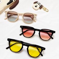 Fashion Gradient Color Pc Resin Square Patchwork Full Frame Kids Sunglasses main image 4