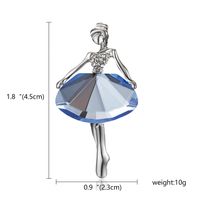 Lady Cartoon Character Alloy Plating Inlay Artificial Diamond Unisex Brooches sku image 1