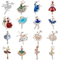 Elegant Human Alloy Plating Rhinestones Women's Brooches main image 1