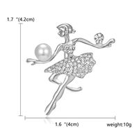 Lady Cartoon Character Alloy Plating Inlay Artificial Diamond Unisex Brooches sku image 8