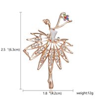 Lady Cartoon Character Alloy Plating Inlay Artificial Diamond Unisex Brooches sku image 3