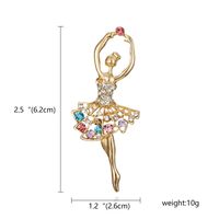 Lady Cartoon Character Alloy Plating Inlay Artificial Diamond Unisex Brooches sku image 9