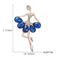 Lady Cartoon Character Alloy Plating Inlay Artificial Diamond Unisex Brooches sku image 15