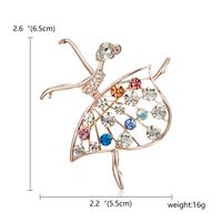 Lady Cartoon Character Alloy Plating Inlay Artificial Diamond Unisex Brooches sku image 4