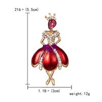 Lady Cartoon Character Alloy Plating Inlay Artificial Diamond Unisex Brooches sku image 13