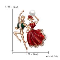Lady Cartoon Character Alloy Plating Inlay Artificial Diamond Unisex Brooches sku image 14