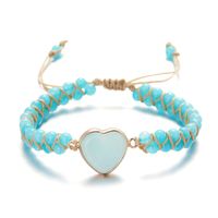 Ethnic Style Heart Shape Natural Stone Knitting Bracelets sku image 3