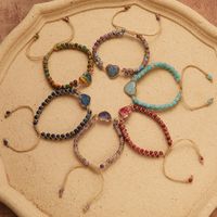 Ethnic Style Heart Shape Natural Stone Knitting Bracelets main image 3