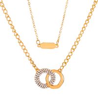 1 Piece Fashion Star Moon Butterfly Copper Plating Artificial Pearls Zircon Layered Necklaces main image 3