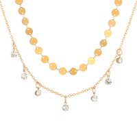 1 Piece Fashion Star Moon Butterfly Copper Plating Artificial Pearls Zircon Layered Necklaces sku image 10