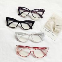 Fashion Solid Color Pc Resin Cat Eye Patchwork Full Frame Optical Glasses main image 1