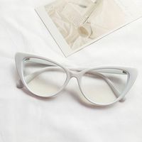 Fashion Solid Color Pc Resin Cat Eye Patchwork Full Frame Optical Glasses sku image 1