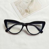 Fashion Solid Color Pc Resin Cat Eye Patchwork Full Frame Optical Glasses sku image 3