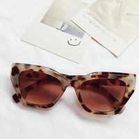 Fashion Color Block Pc Resin Cat Eye Patchwork Full Frame Women's Sunglasses sku image 5